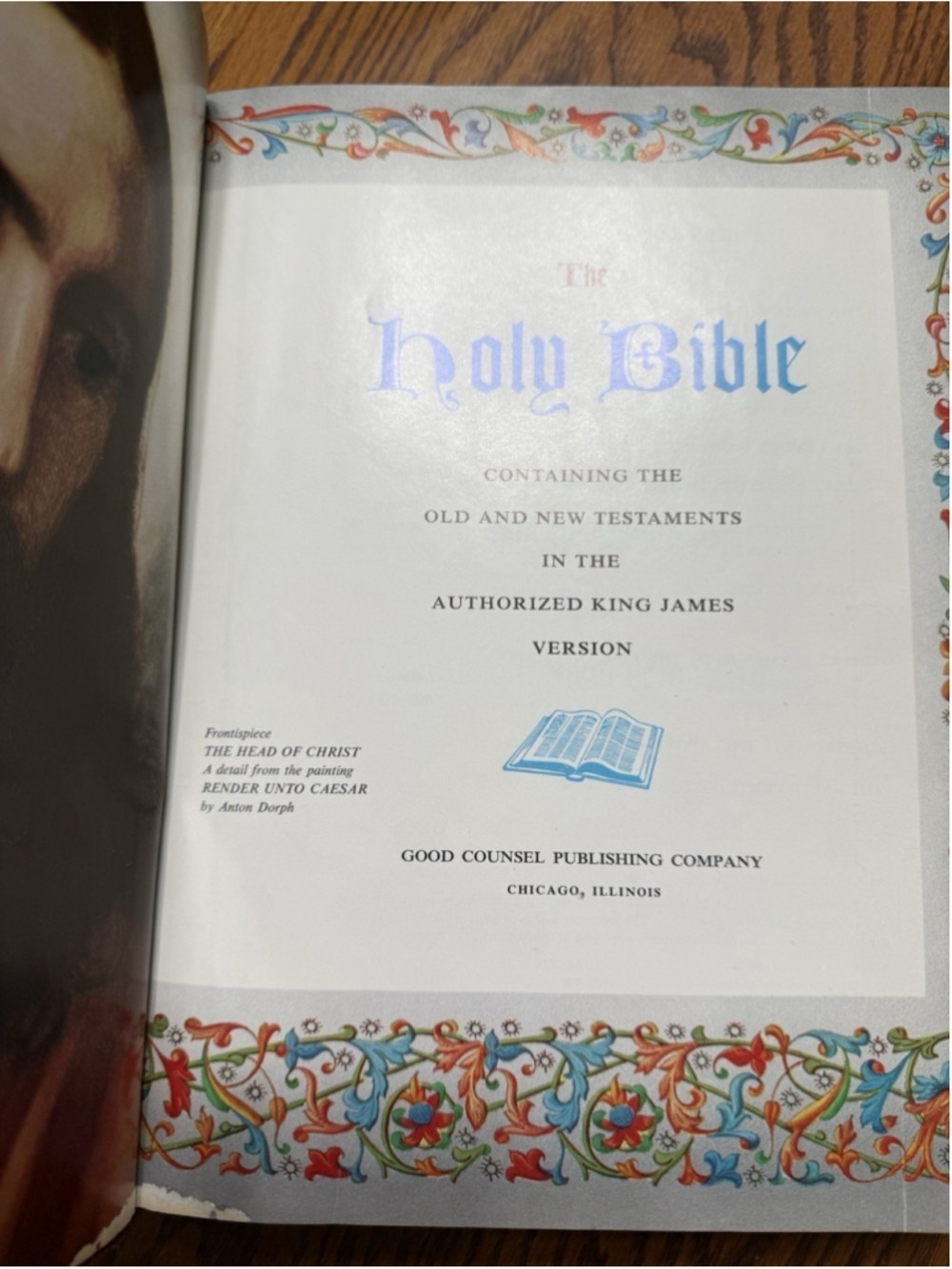Vintage Holy Bible Large Print Hard Cover - Picture 3 of 13